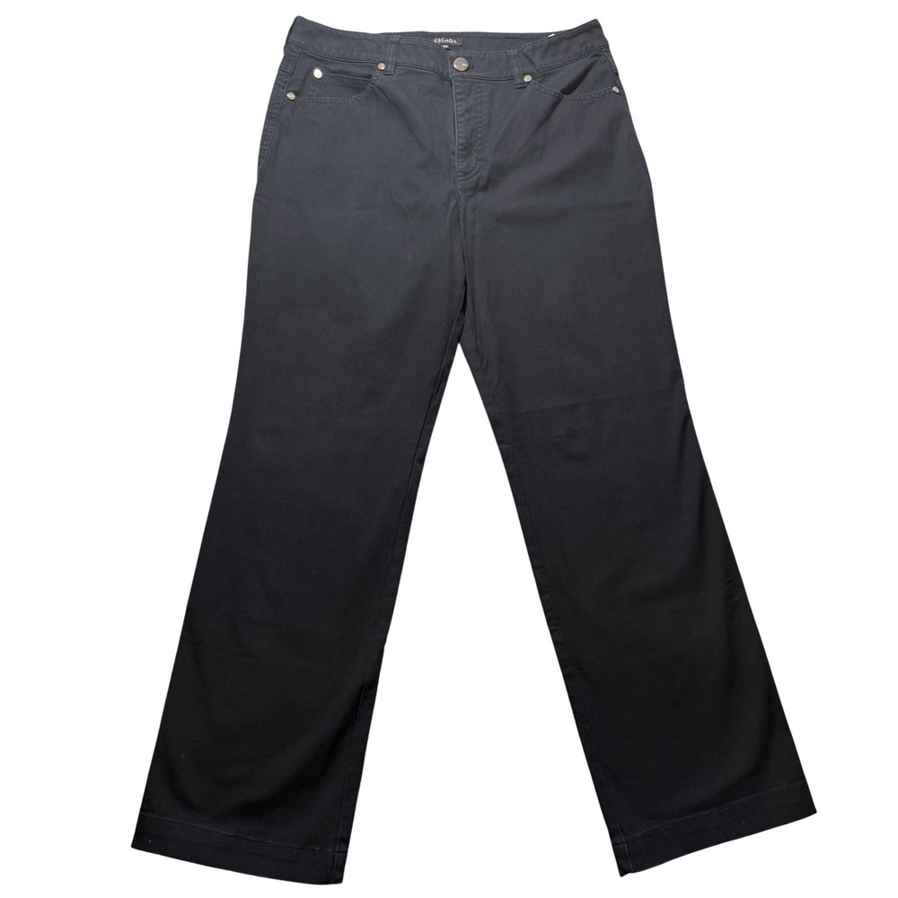 Escada Tessa Dark Blue Wide Leg Trousers Pants Size 40 1000056 01 SKU173
